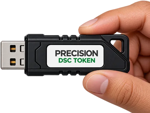 Precision InnaIT DSC token held in hand