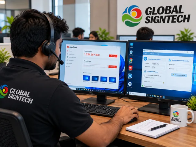 Support executive on a remote-support call
